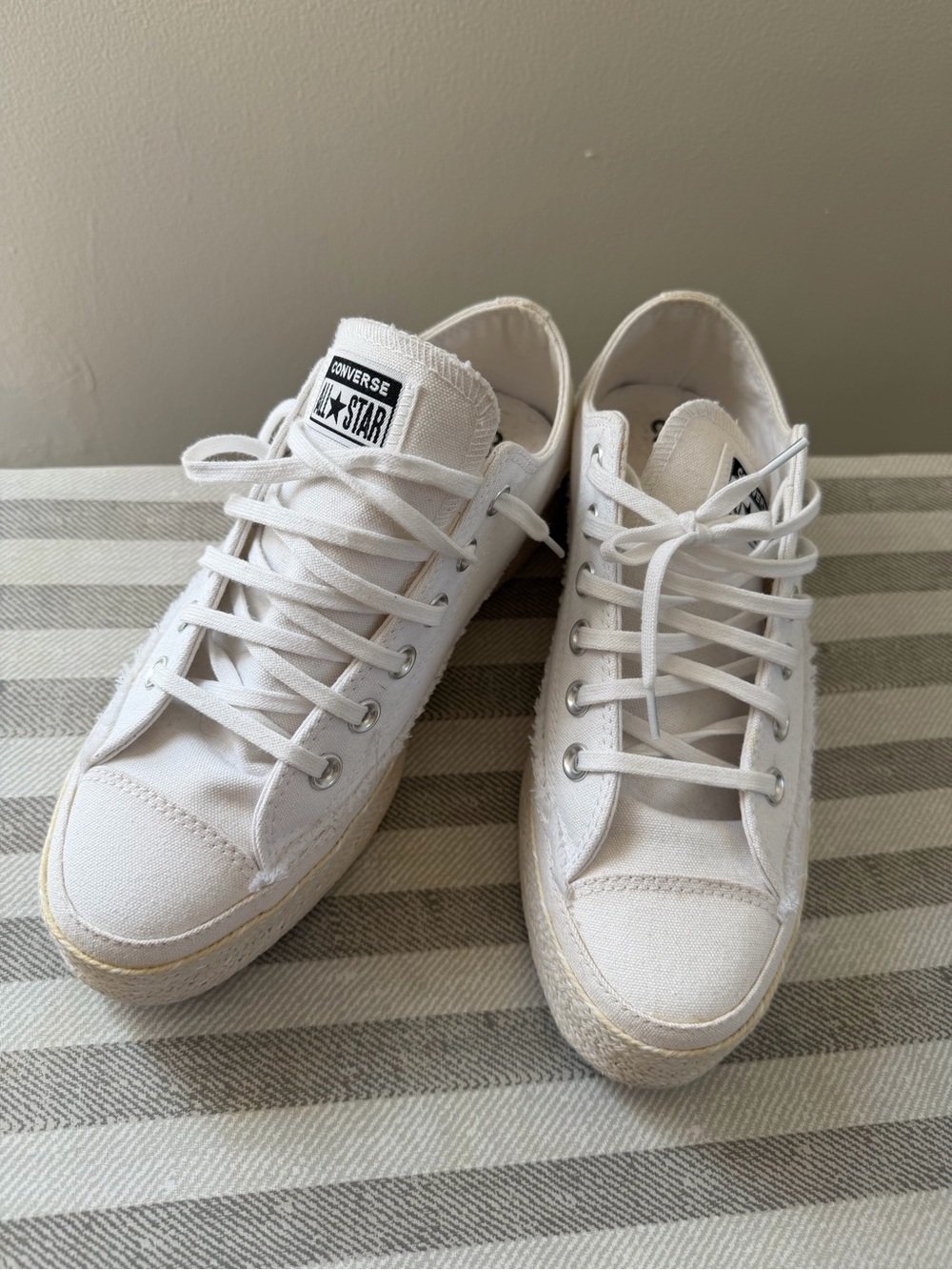 Converse White Low Top Canvas Sneakers